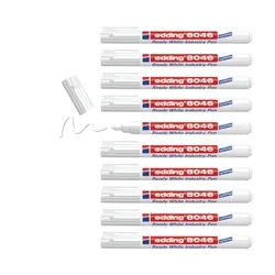edding 8046 Ready White Industry Pen (Pack 10) - 4-8046049
