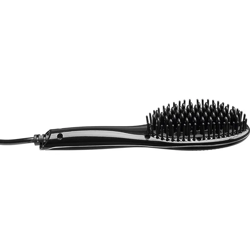 Efalock Unisex Easy Straight Travel Hot Brush in Black Black One Size female