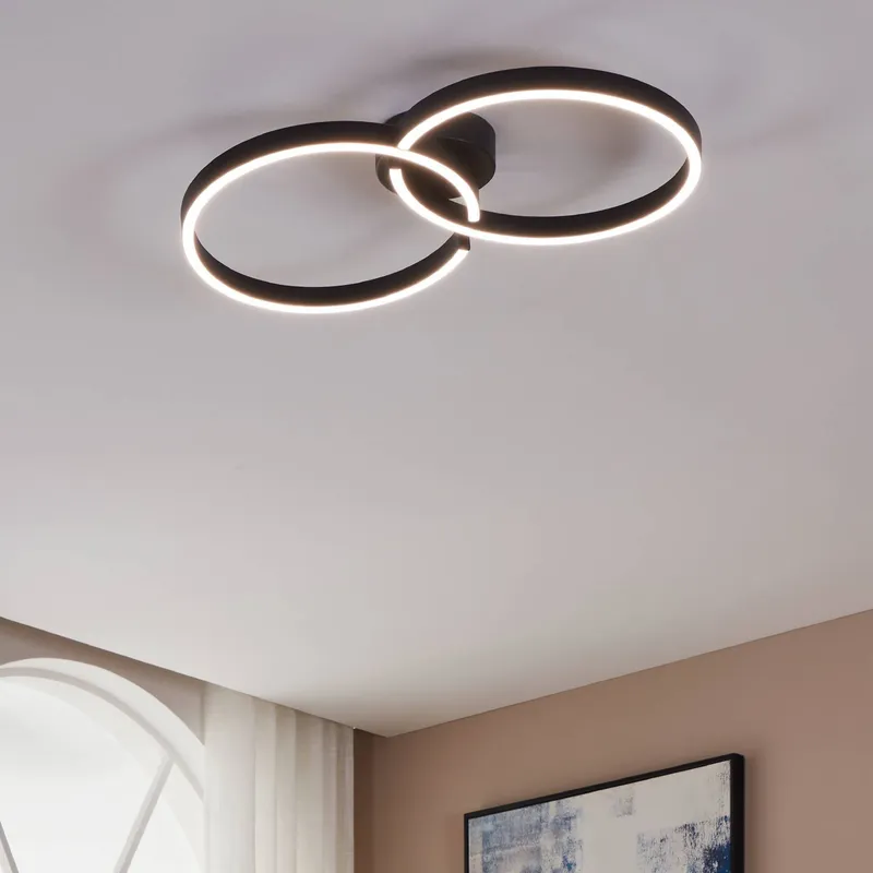 Eglo Amandolo Black LED Ceiling Light - Black