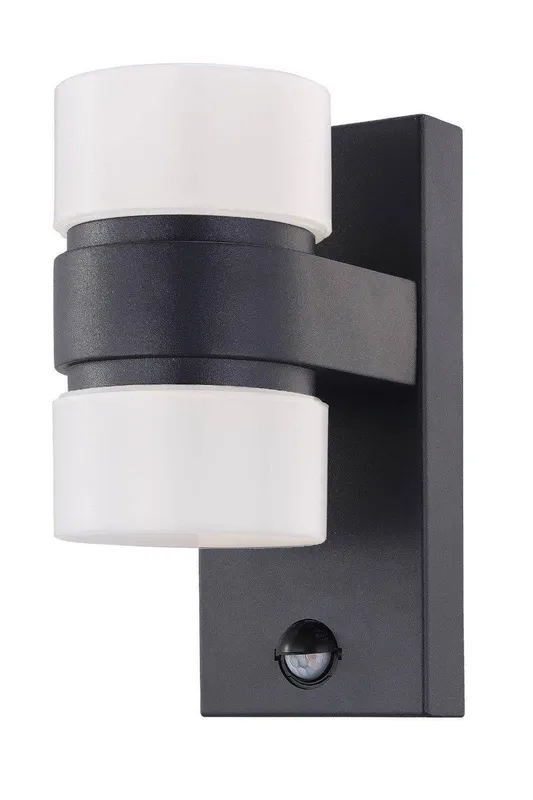Eglo Atollari Metal & Plastic IP44 Integrated LED Outdoor Wall Light in Black Black