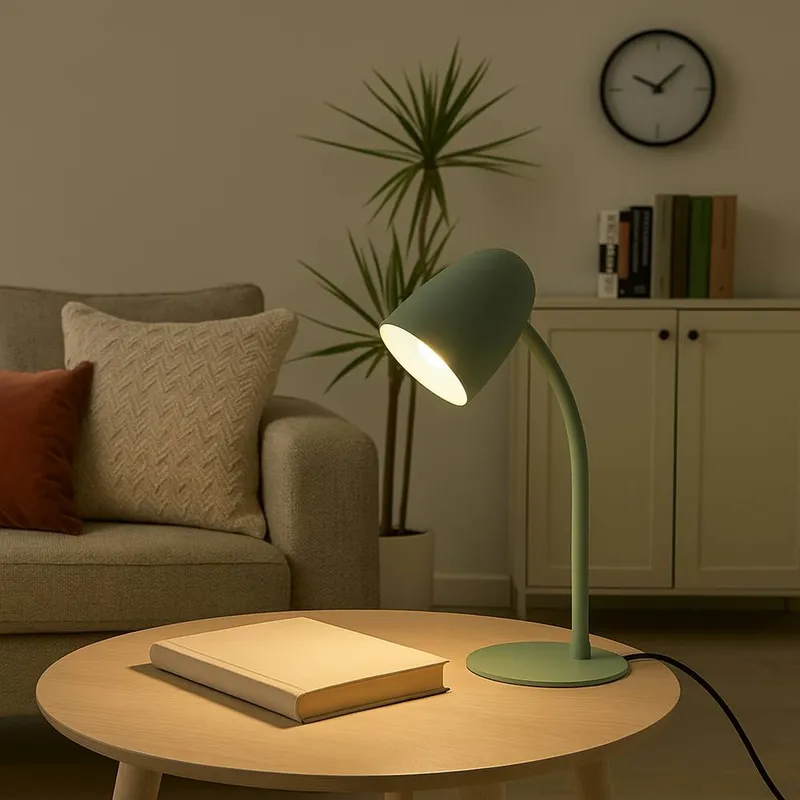 Eglo Carlo Modern Steel Flexible Desk Lamp, Green Green