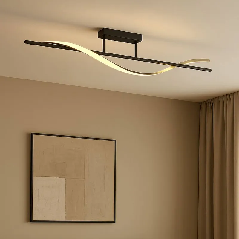 Eglo Unisex Conaprato Black & Brushed Brass Modern Ceiling Light Black One Size female