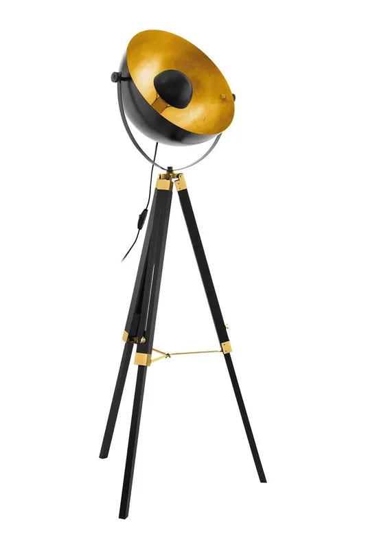 Eglo Unisex Covaleda Black & Gold Floor Lamp Black One Size female