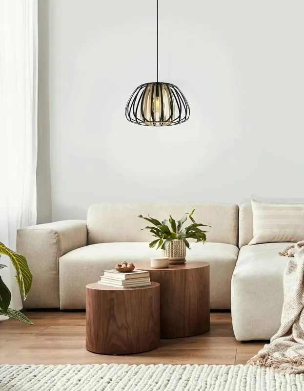 Eglo Encinitos Black & Gold Modern Pendant Light Black