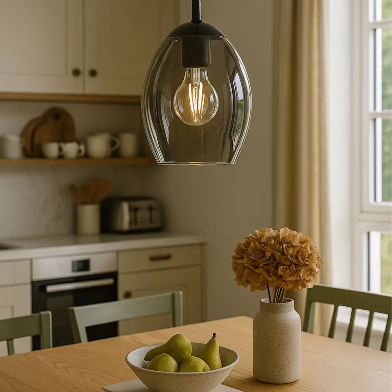 Eglo Estanys Pendant Light in Black - Black