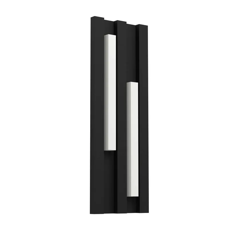 Eglo Fandina Outdoor LED Black Steel Wall Light Black