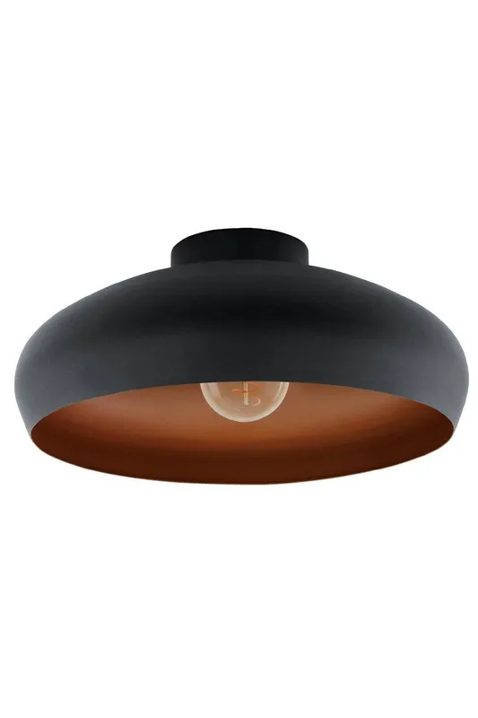Eglo Unisex Mogano Metal Flush Ceiling Fitting in Black Black One Size female