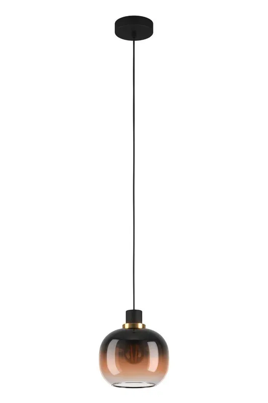 Eglo Unisex Oilella Glass & Metal 1 Light Pendant Light in Light Brown Light Brown female