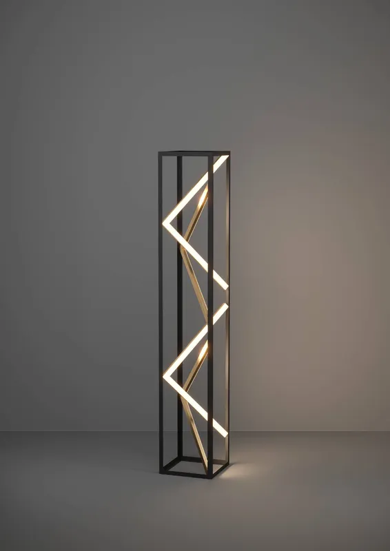 Eglo Penela Black & Gold Floor Lamp - Black - Size: One Size