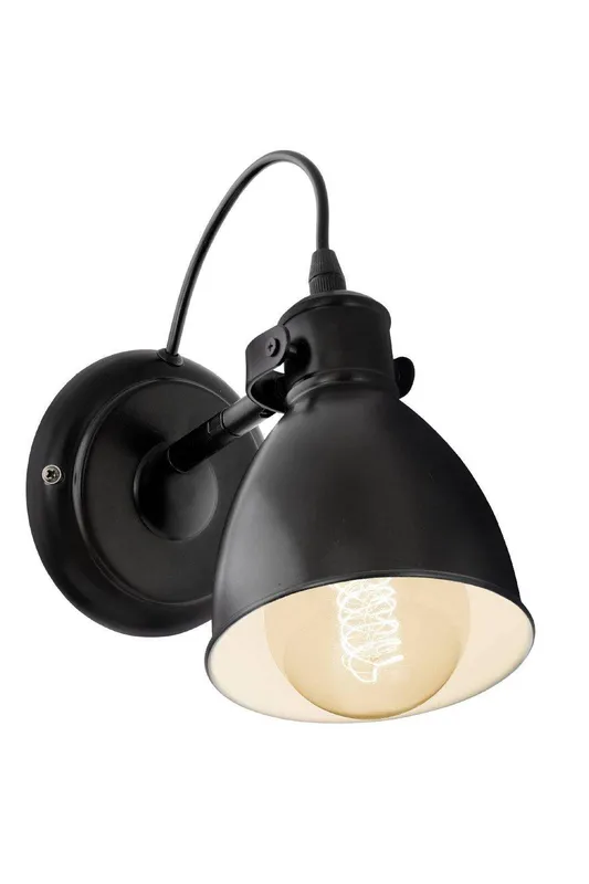 Eglo Unisex Priddy Metal Wall Spot Light in Black Black female