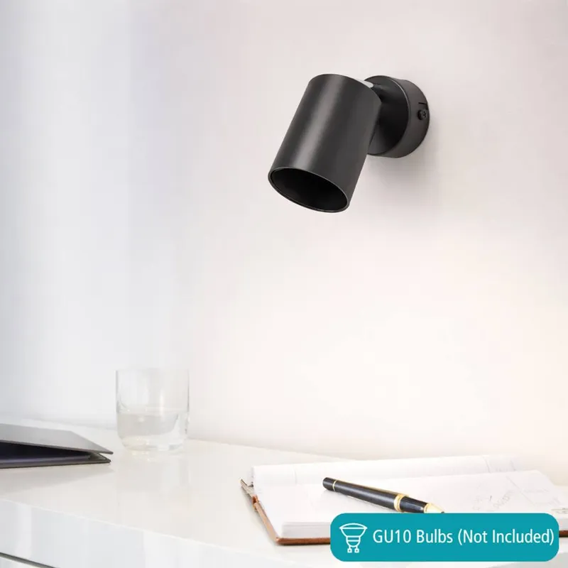 Eglo Reciso-E Black Steel Spotlight - Black