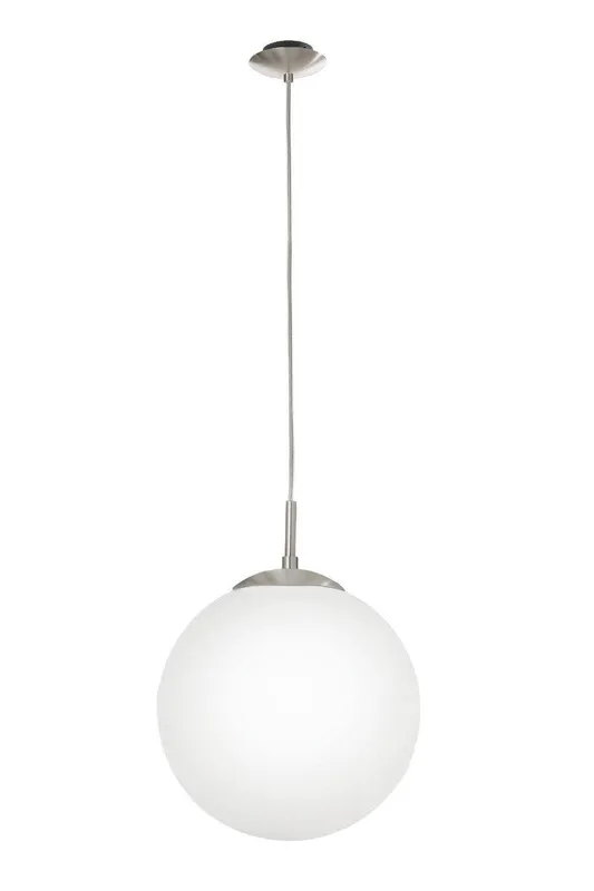 Eglo Unisex Rondo Glass & Metal 1 Light Ceiling Pendant in White White One Size female