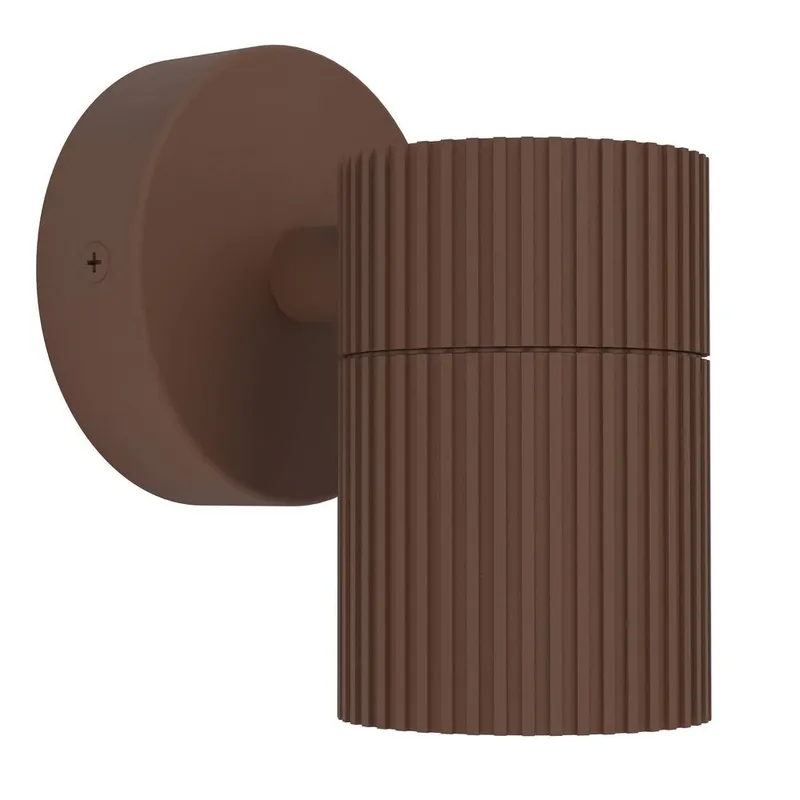 Eglo Tomelloso Modern Rust-Coloured Outdoor Wall Light in Brown Brown