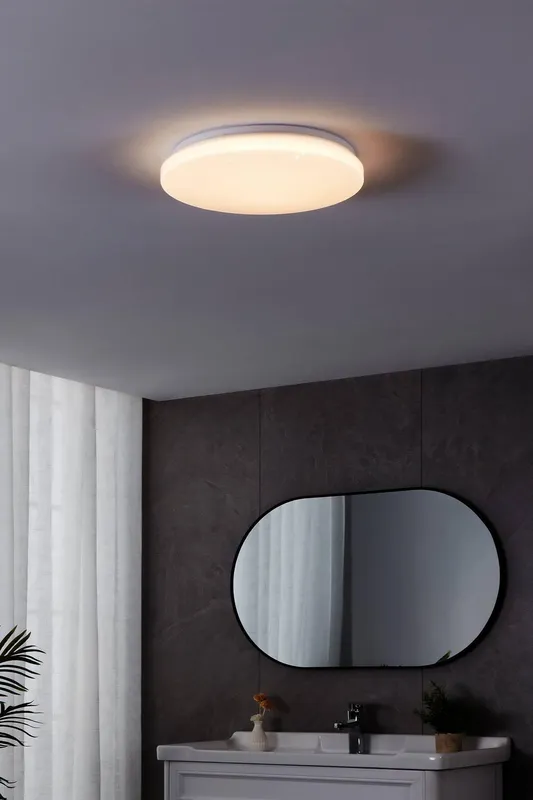 Eglo Frania-S LED Plastic White Ceiling Light - White