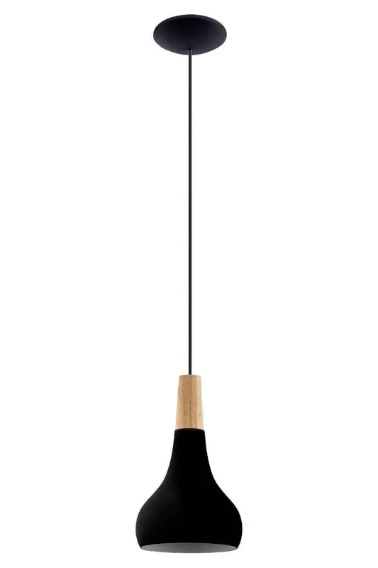Eglo Unisex Sabinar IP20 Steel 180mm Modern Pendant Light in Black Black female