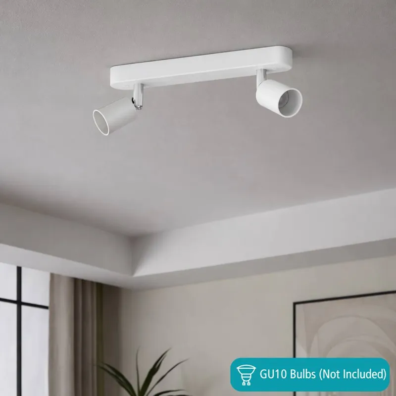 Eglo Stecci-E White Plastic 2 Light Spotlight White