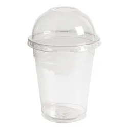eGreen Flexy Glass Domed Lids For Half Pint & Hi Ball Glasses w/