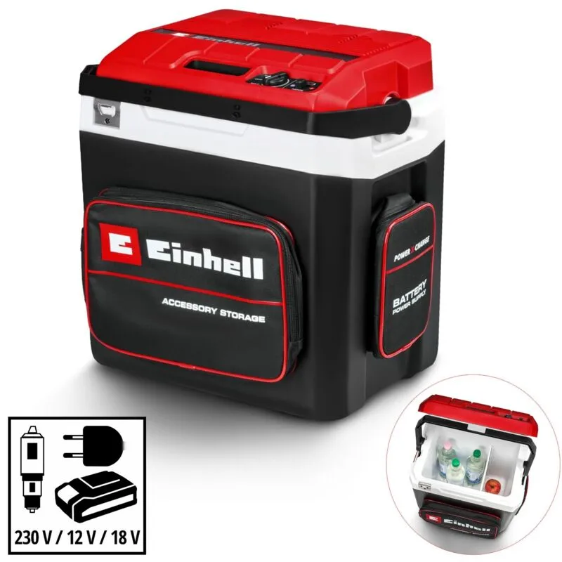 Einhell Pxc 18v 27L Cooler & Warmer Cool Box Portable + 12v AC Plug TE-Col 18/27