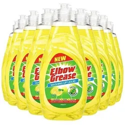 Elbow Grease Lemon Fresh Washing Up Liquid 600ml - Pack (12)