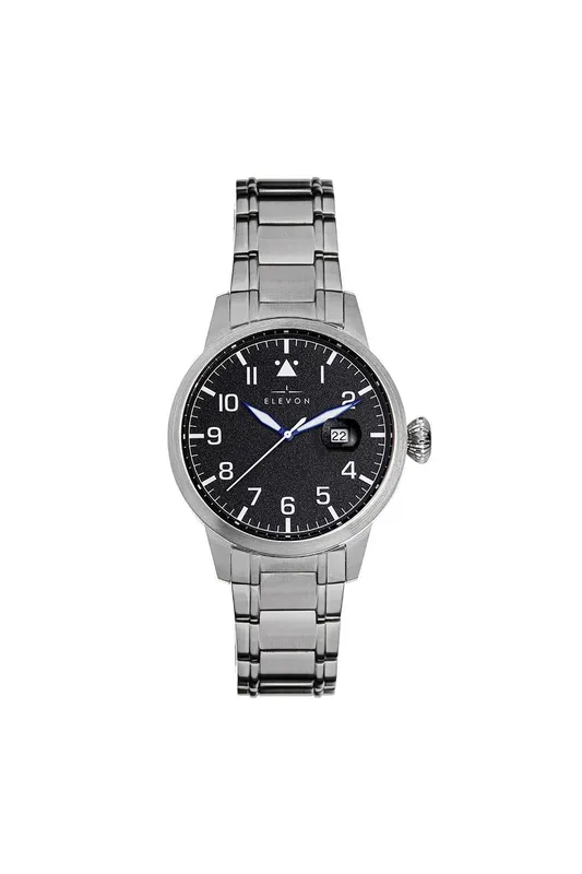 Elevon Men's Stealth Bracelet Watch with Date in Black Black One Size