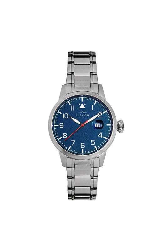 Elevon Mens Stealth Bracelet Watch W/date - Blue Stainless Steel - One Size