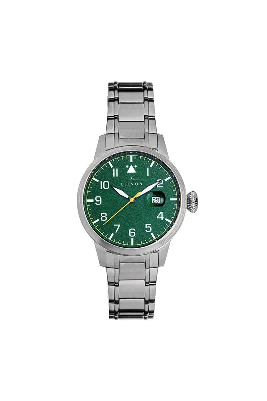 Elevon Mens Stealth Bracelet Watch W/date - Green Stainless Steel - One Size