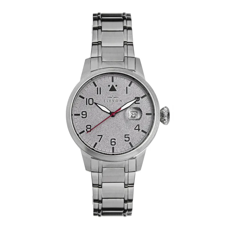 Elevon Mens Stealth Bracelet Watch W/date - Grey Stainless Steel - One Size