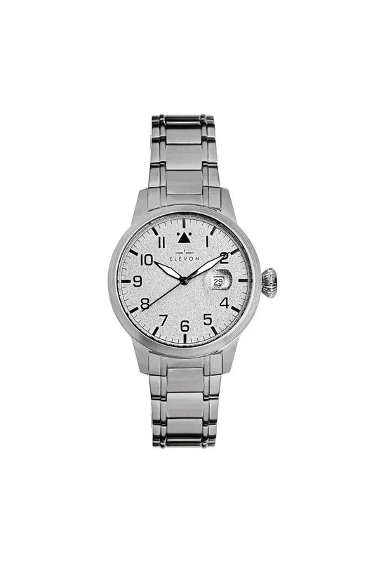 Elevon Mens Stealth Bracelet Watch W/date - Silver Stainless Steel - One Size