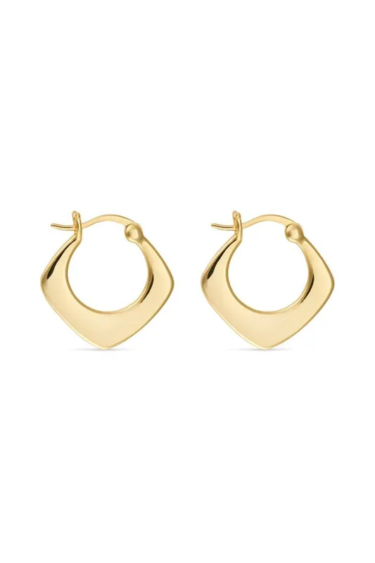 Elk & Bloom Women's Small 18K Gold Geometric Hoops - Gold