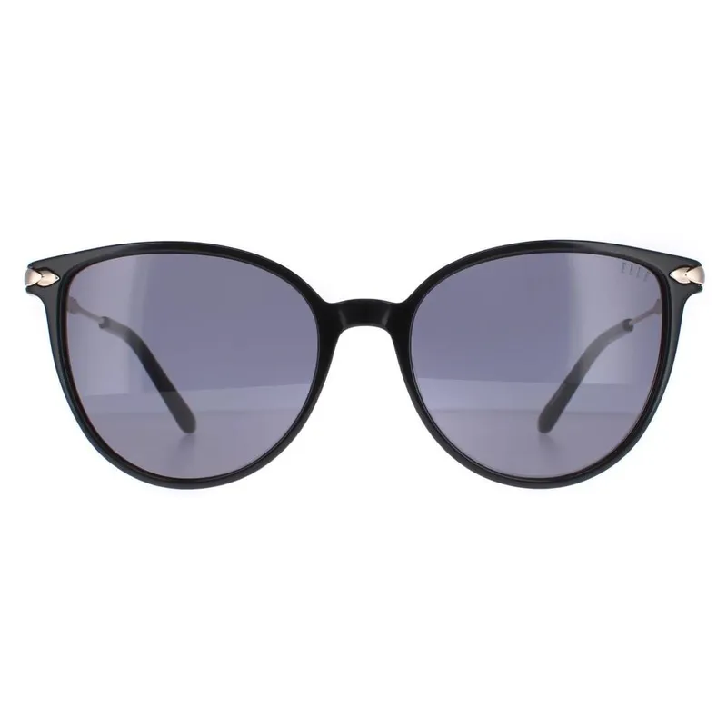 Elle Women's Cat Eye Black Grey 14912 Sunglasses - Black