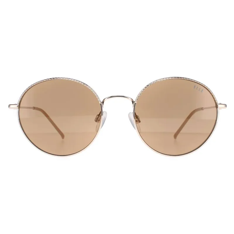 Elle Women's Round Gold Brown 14908 Gold