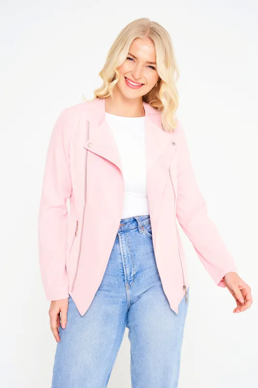 Elle Womens Abbie Jacket In Pink - Size 8 Uk