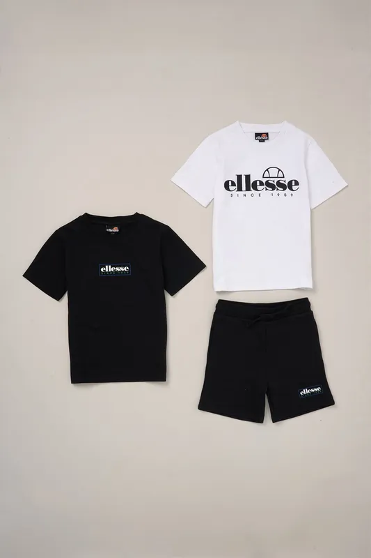 Ellesse 3-Piece T-Shirt And Short Kids Outfit Set