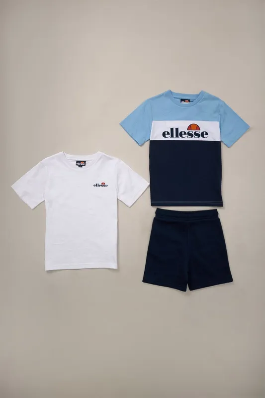 Ellesse 3-Piece T-Shirt And Short Kids Outfit Set