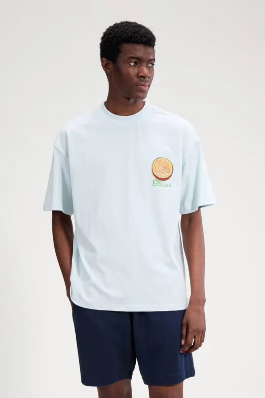 Ellesse Men's The Citrus Tee - Light Blue - Size: 36