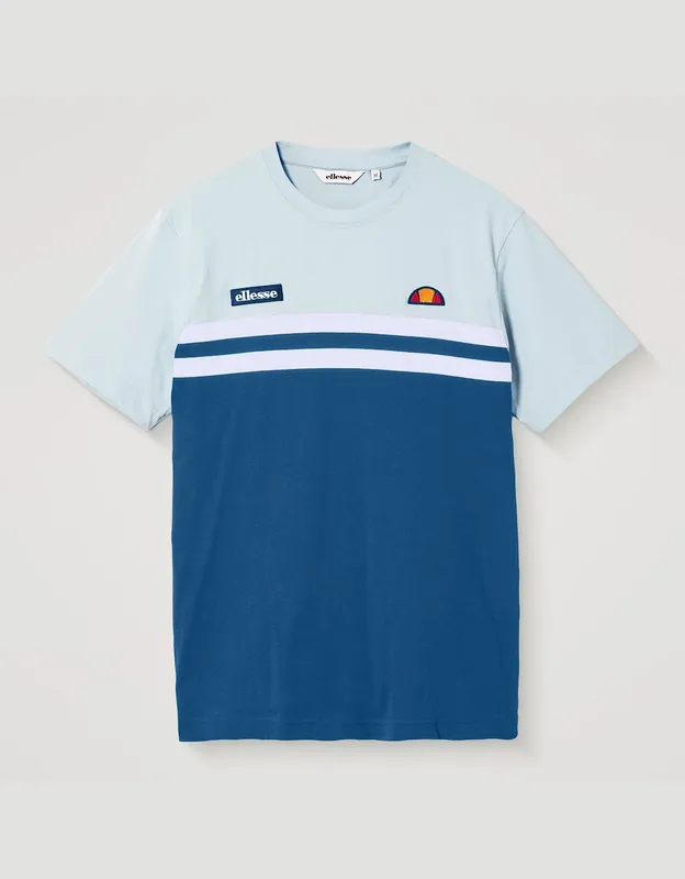 Ellesse Men's Venire Tee - Blue/Light blue - White - Size: 36