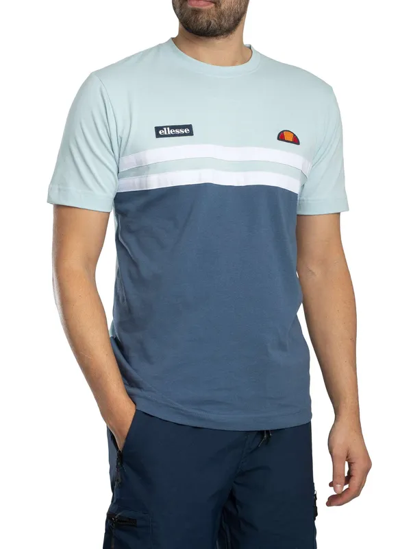 Men's Ellesse venire t-shirt blue/light blue - Size: 42