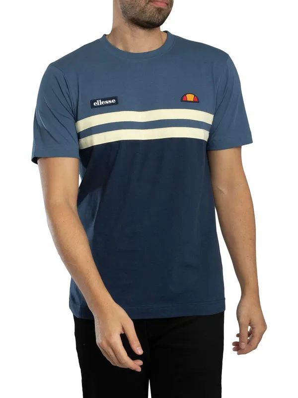 Ellesse Venire T-Shirt - Navy/Light Yellow