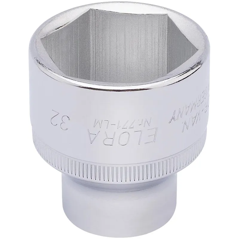 Elora 15321 32mm 1/2" Square Drive Hexagon Socket