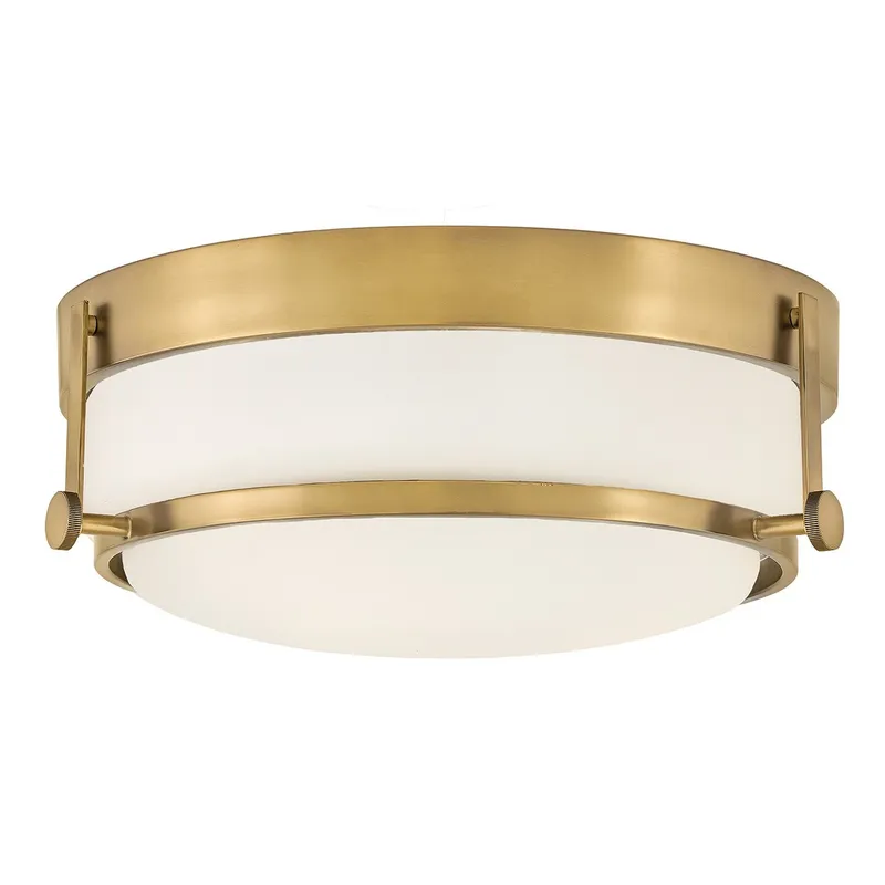 Elstead Lighting Harper 3 Light Batten, Heritage Brass