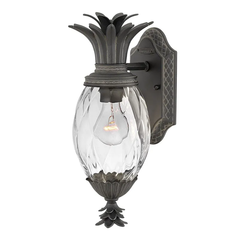 Elstead Lighting Plantation 1 Light Small Outdoor Wall Lantern Museum Black IP44