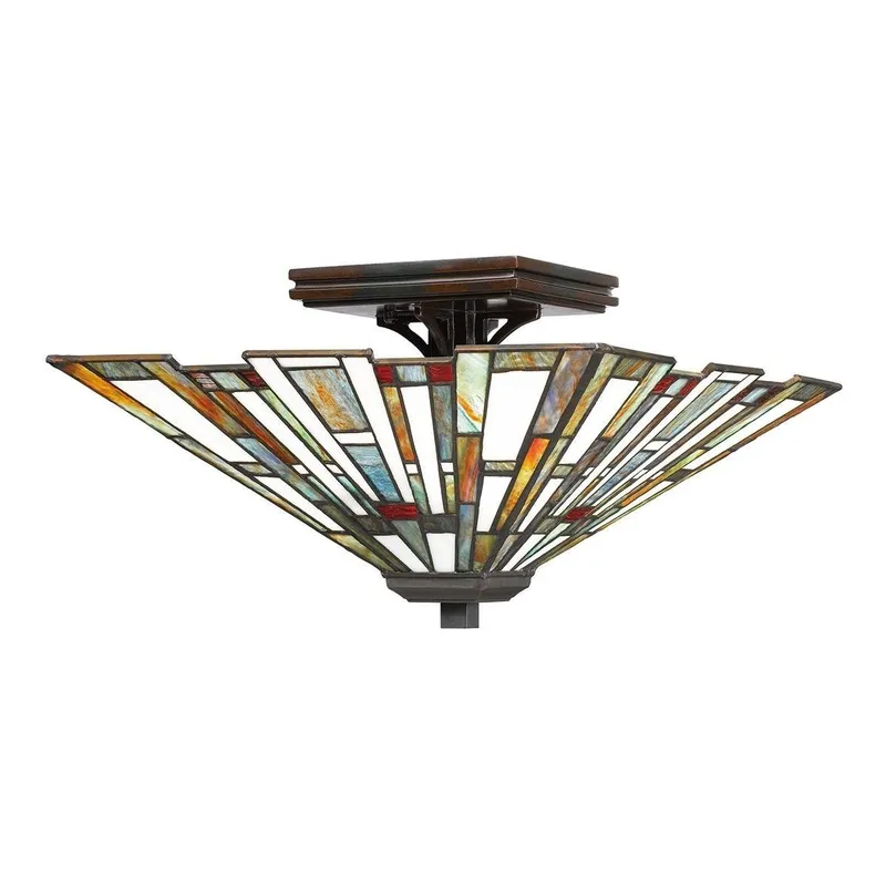 Elstead Lighting Quoizel Maybeck Tiffany Valiant Bronze