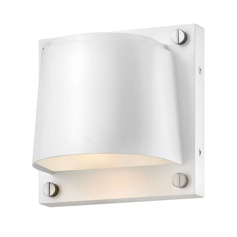 Netlighting Scout 1 Light Small Outdoor Wall Light Satin White IP44 White