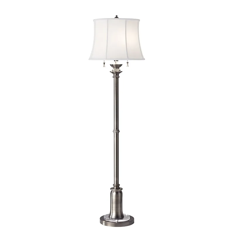 Elstead Lighting Stateroom 2 Light Floor Lamp Antique Nickel, E27