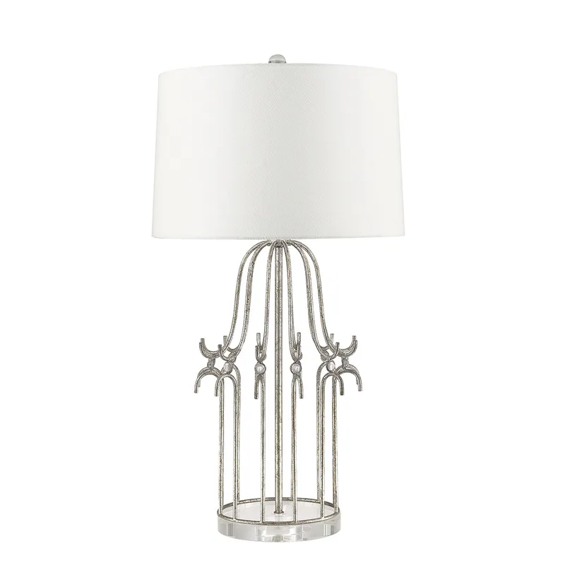 Elstead Lighting Stella 1 Light Table Lamp Silver, E27