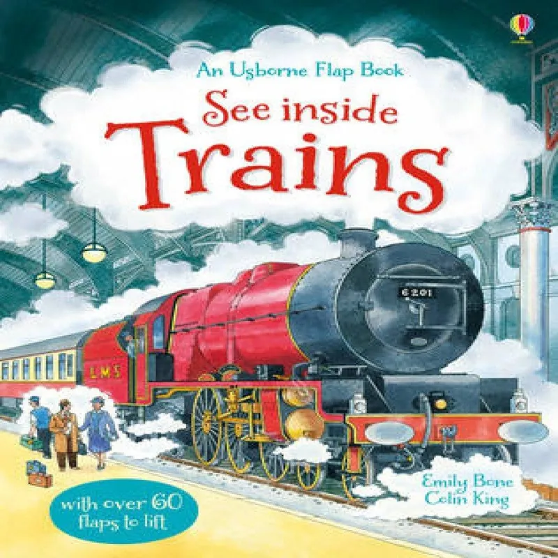 Emily Bone See Inside Trains Board book Book Multicolor