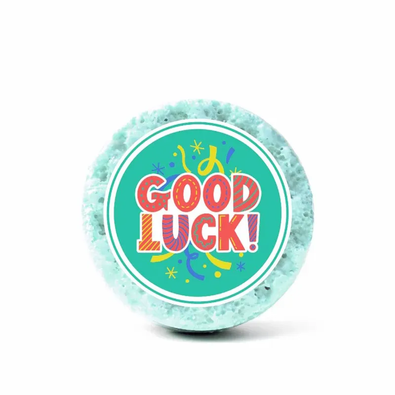 Emily Victoria Candles Triple Butter Shower Soap Sponge Good Luck Rain Drops in Blue - Blue