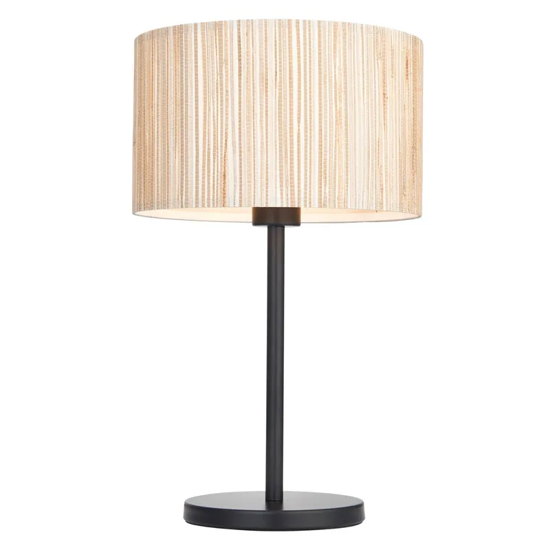 Netlighting Longshore Complete Table Lamp Natural Seagrass Matt Black Black