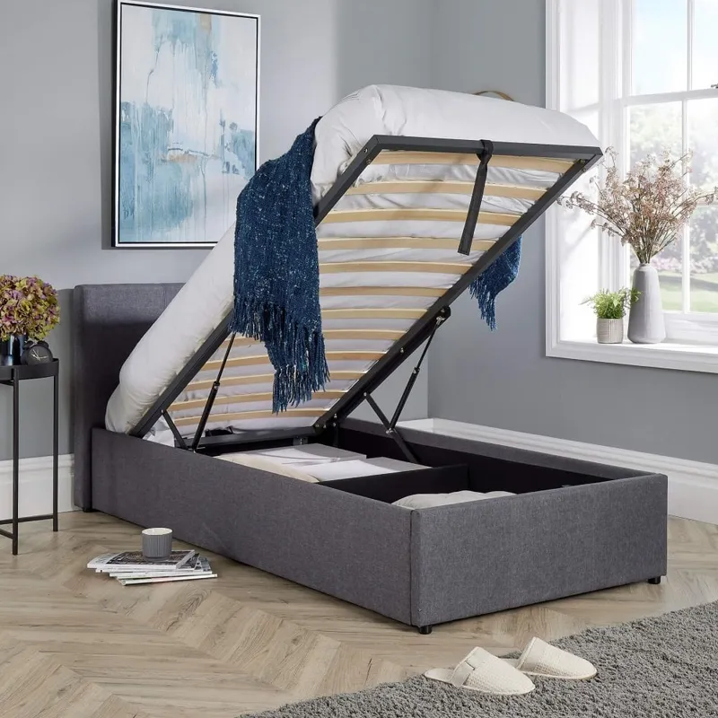 Endura End Lift Ottoman Storage Bed - 3ft Single
