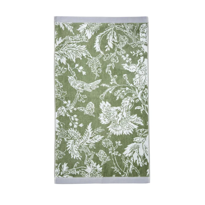 English Heritage 'Suffolk Garden' Cotton Towel in Green Size: Bath Sheet Green Bath Sheet